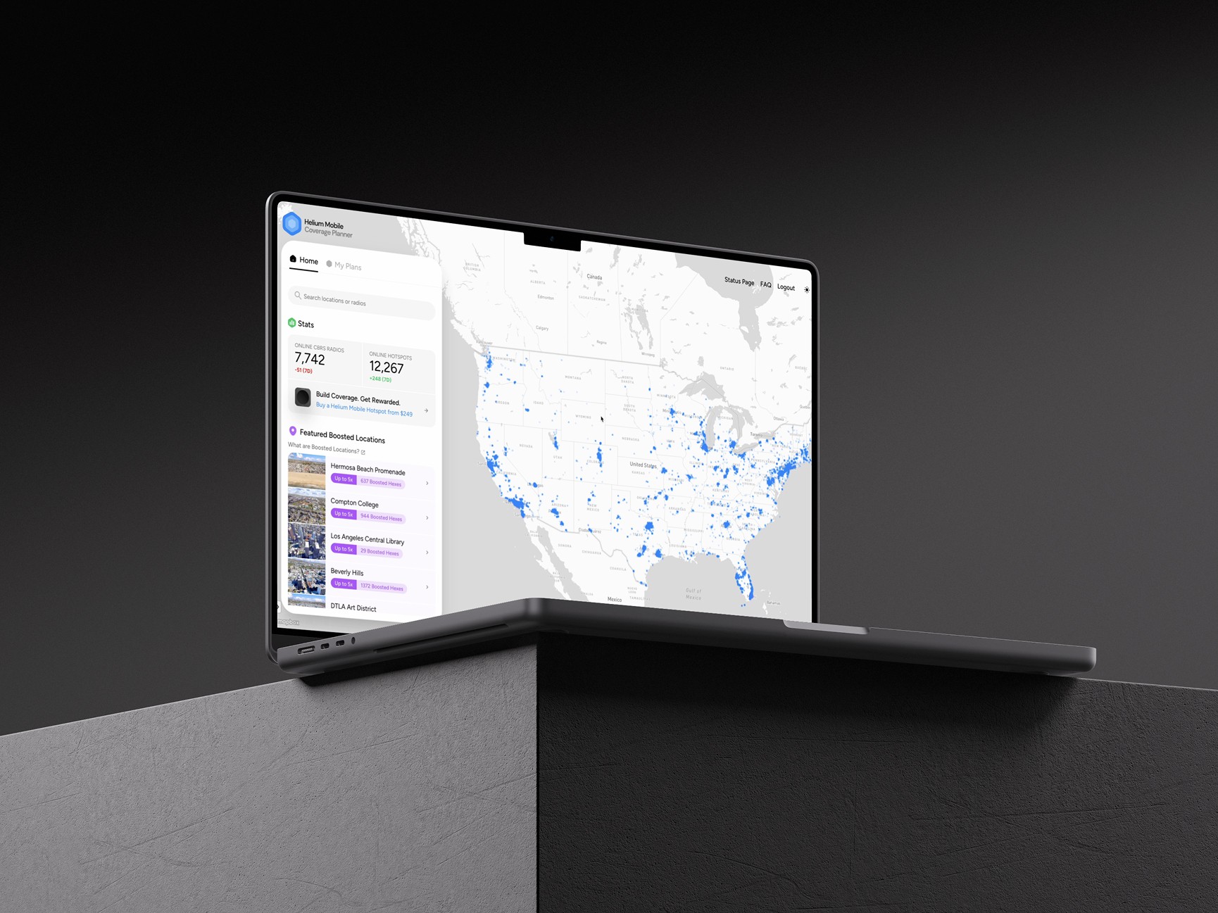 Featured boosted locations list