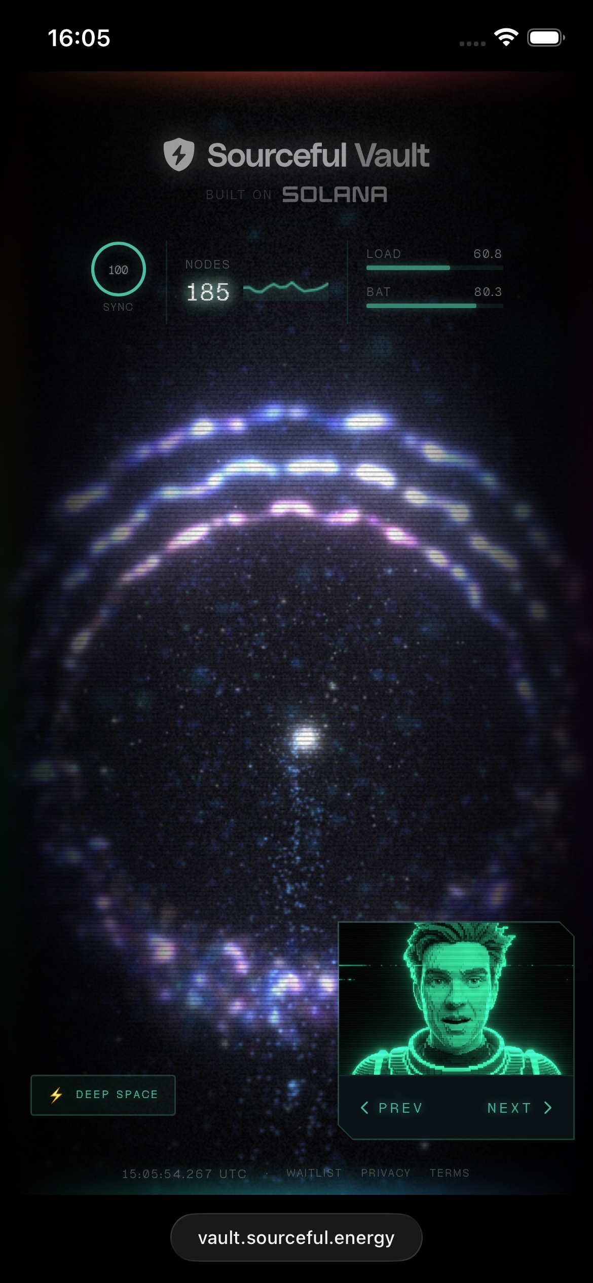 Deep space theme, nebula rings