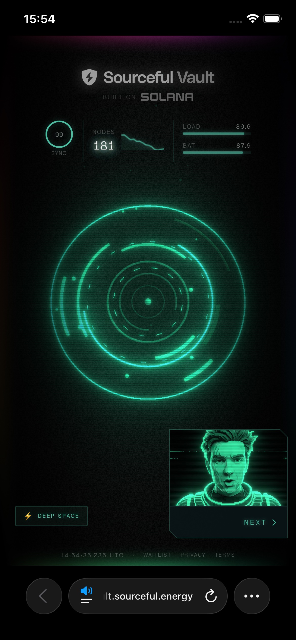 Deep space theme, HUD overlay